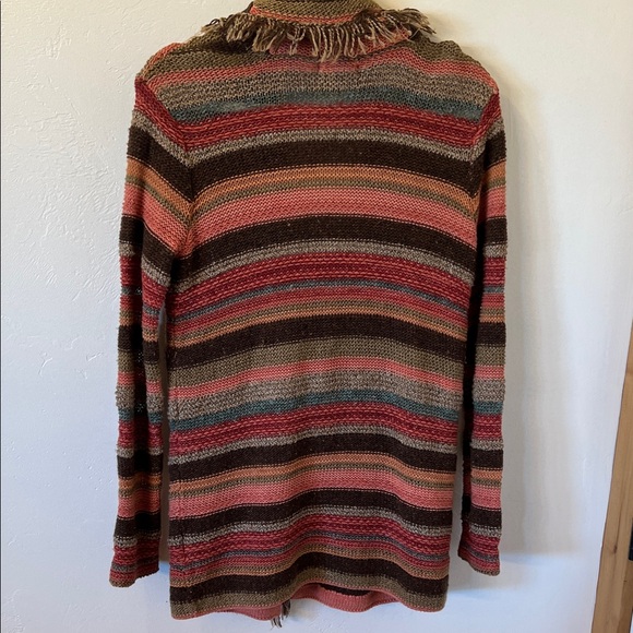 Denim & Supply Ralph Lauren Earthy Tones Fringe Cardigan - Picture 8 of 11